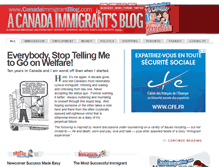 Tablet Screenshot of canadaimmigrantblog.com